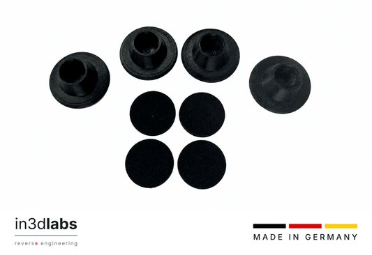 Eames Eiffel Stuhl Ersatz-Gleiter mit Filzgleitern – Bodenschoner, leise, werkzeuglos | kompatibel Vitra & Herman Miller DSW/DSR | Made in Germany - in3dlabs
