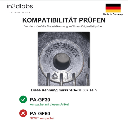 Stressless® Gleitschale Sitzverstellung – Kompatibler Ersatz 4× PETG (08005090) - in3dlabs