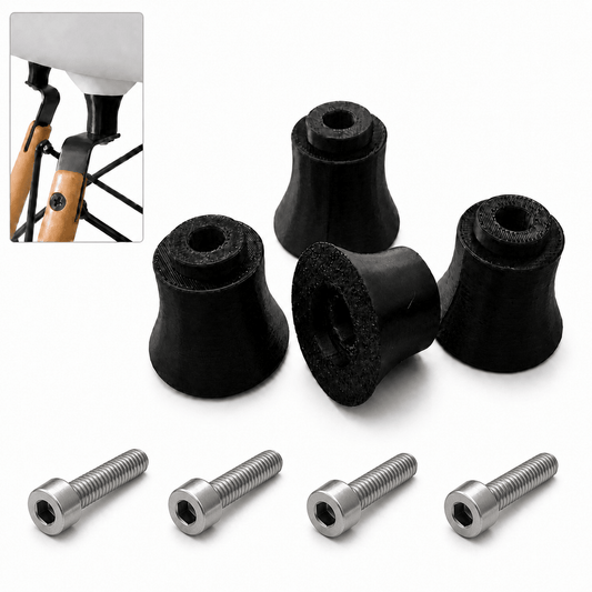 Eames Plastic Chair Sitzerhöhung +20 mm – 4er Set mit M6 Schrauben (Vitra DAW / DSW Holzgestell) - in3dlabs