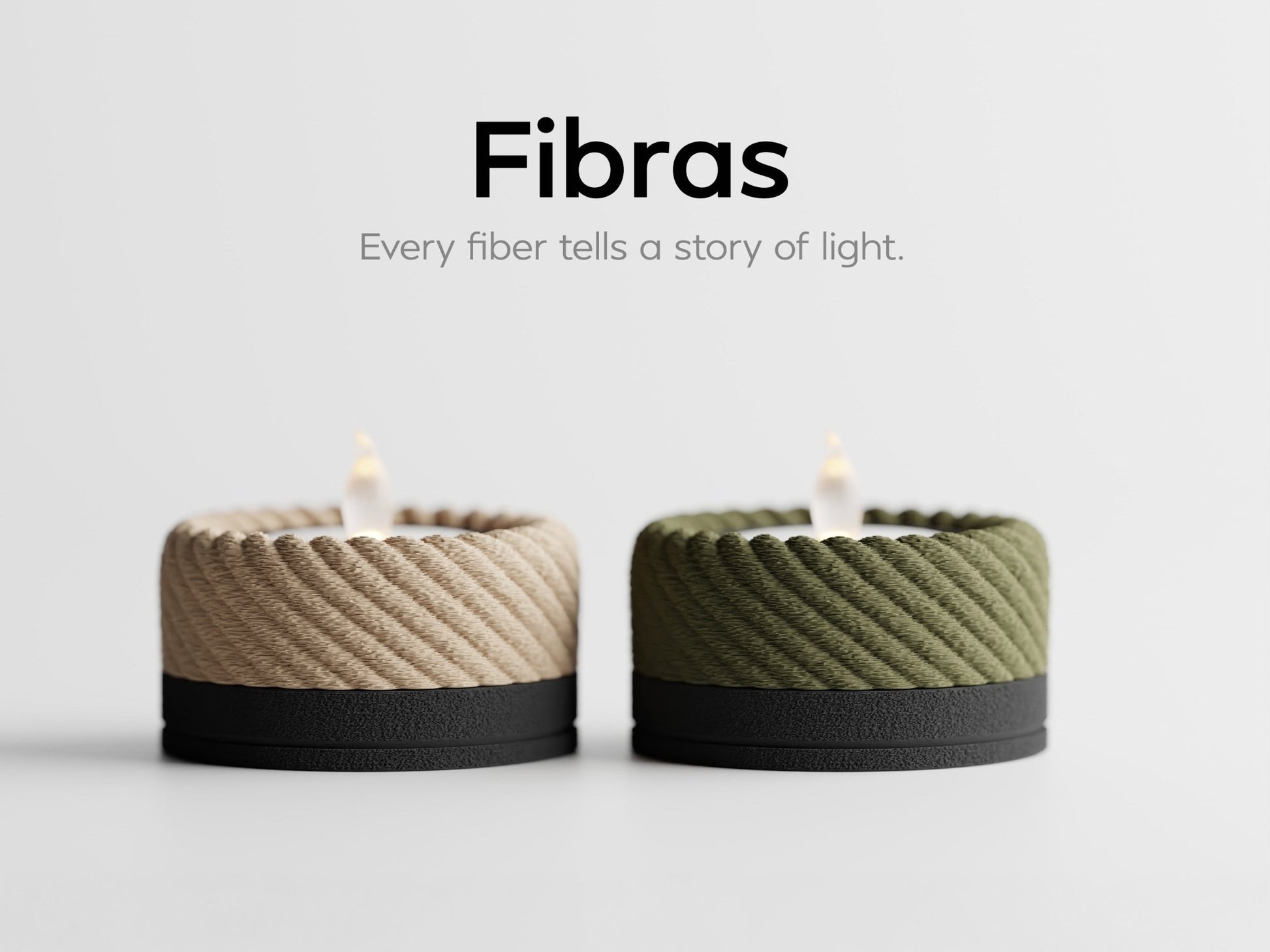 Fibras Teelichthalter 2er-Set – beide Halter zusammen