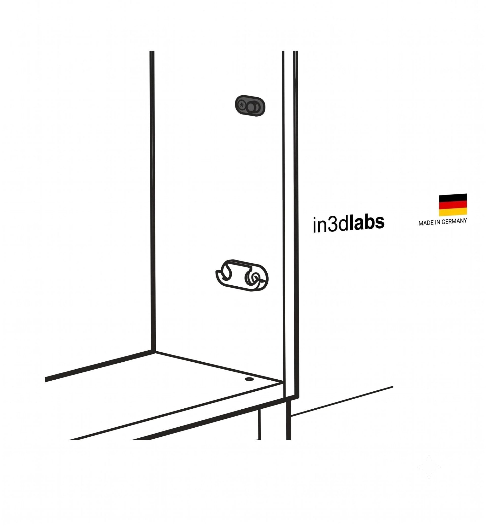 IKEA Hemnes & Ställ Schuhschrank – 4 Stop-Halterungen (116713 / 10097027) mit Schrauben | Frontstopper für Klapptür, PETG, Made in Germany - in3dlabs