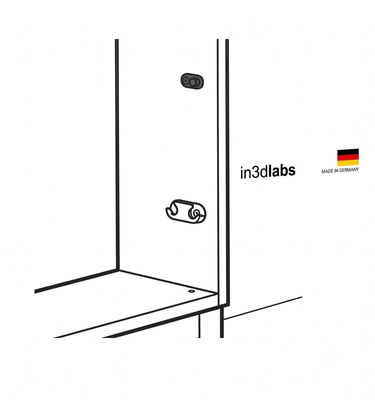 IKEA Hemnes & Ställ Schuhschrank – Komplett-Reparaturset | 4 Scharnierführungen (110364) + 4 Stop-Halterungen (116713) + Schrauben | PETG, Made in Germany - in3dlabs