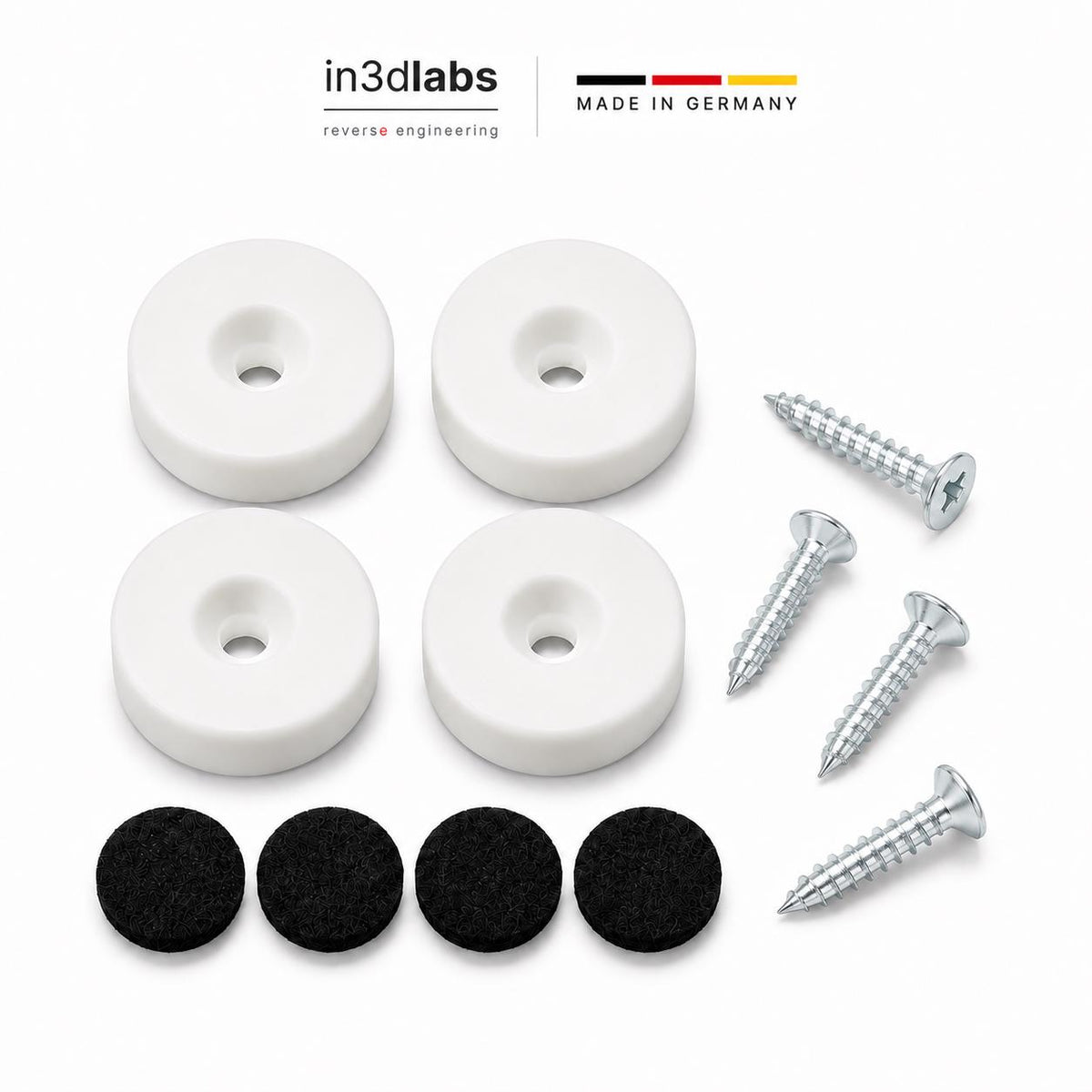 Eames DAW/DSW Ersatz-Gleiter mit Filzgleitern, in3dlabs