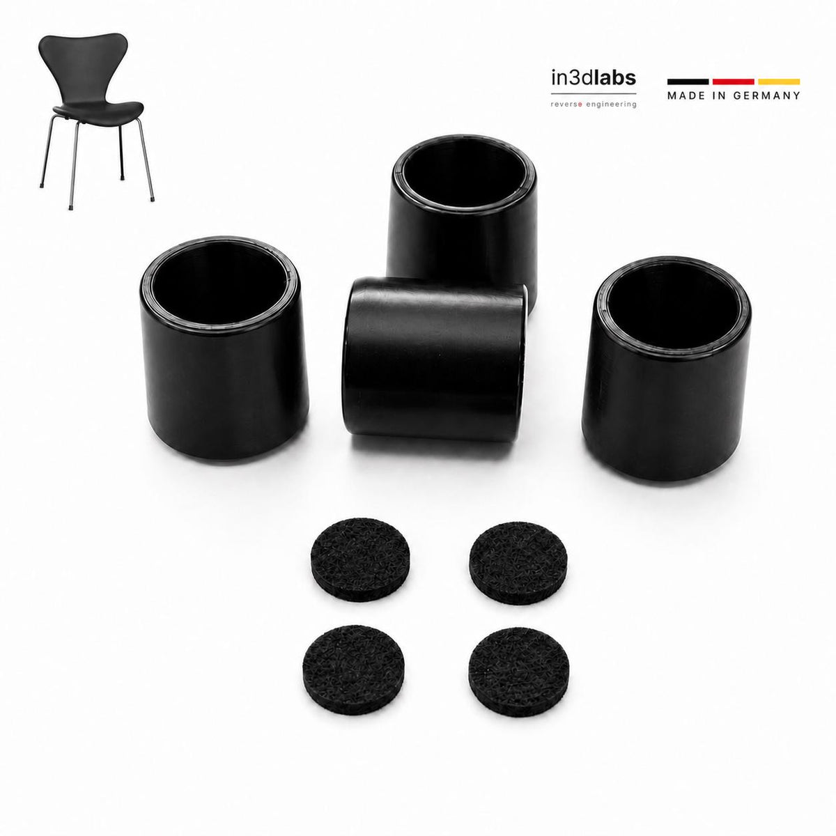 Fritz Hansen Ersatz-Gleiter – Set, in3dlabs