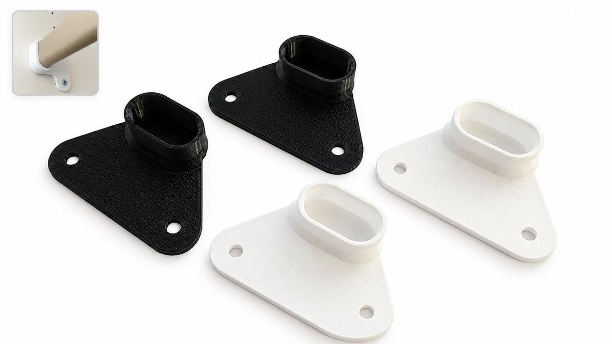 Kleiderstangenhalter passend für IKEA® PAX Komplement – 2er-Set, schwarz oder weiß - in3dlabs