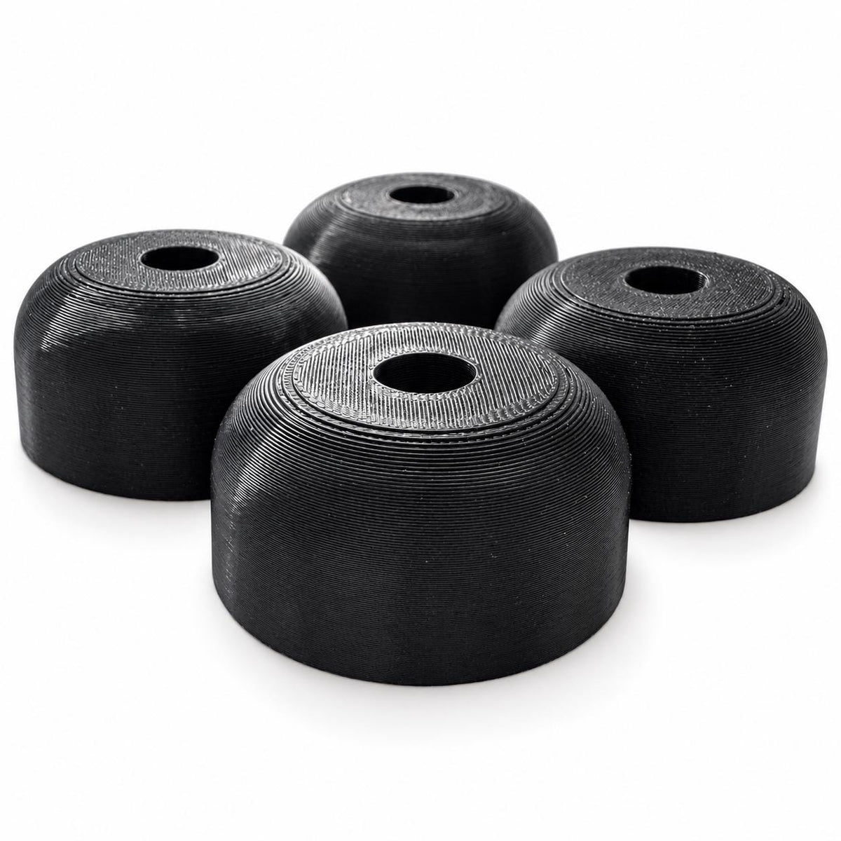 Möbelfüße 4er-Set mit Schrauben & Filzgleitern – 20 oder 25 mm, schwarz oder weiß, PETG - in3dlabs