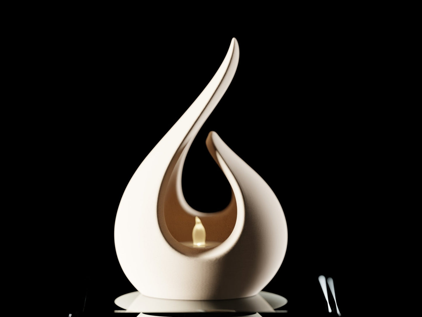 Pyrra Teelichthalter beige – Farbvariante