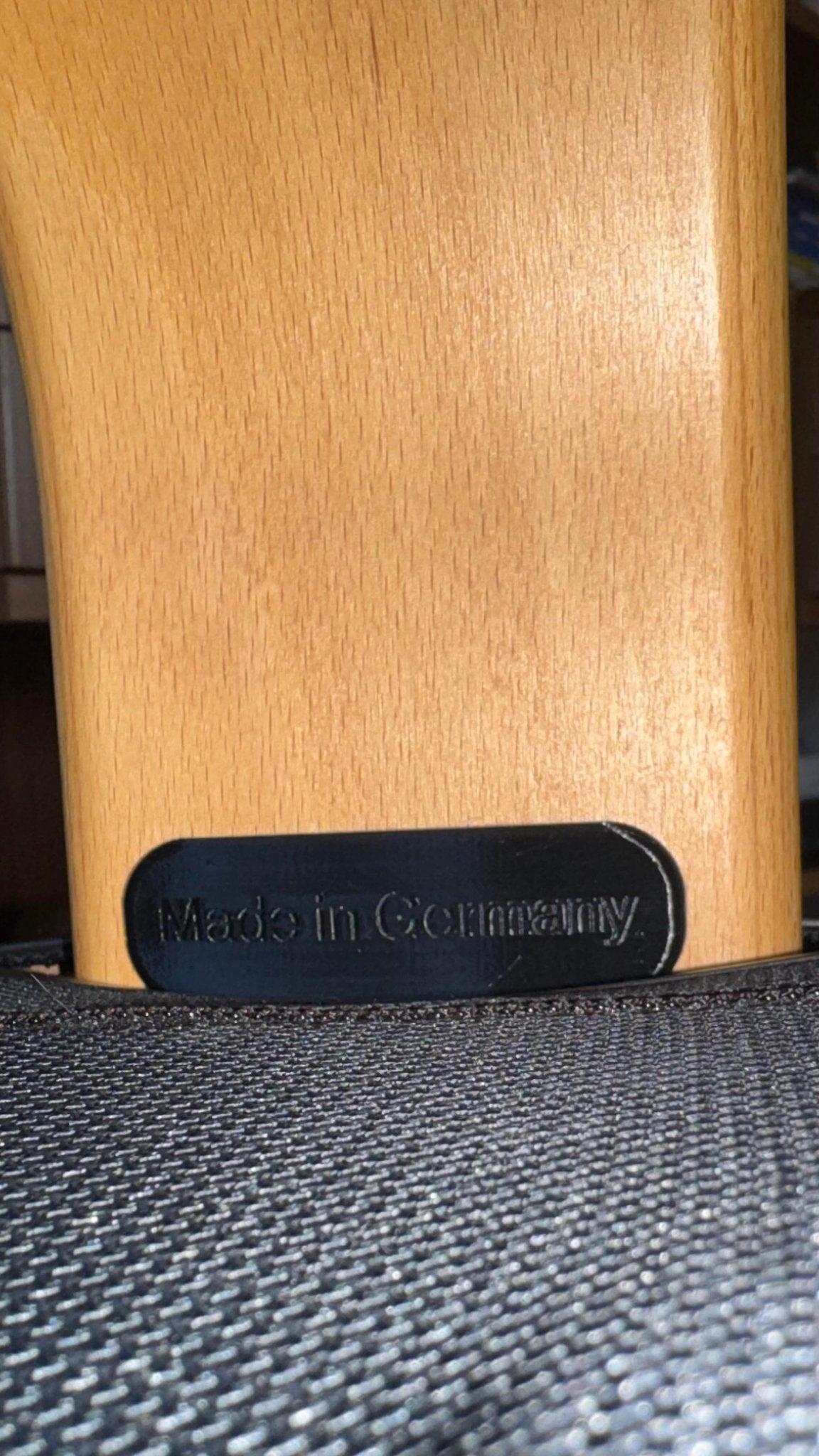 Stressless Ottomane Kissenhalter schwarz – Materialansicht PETG