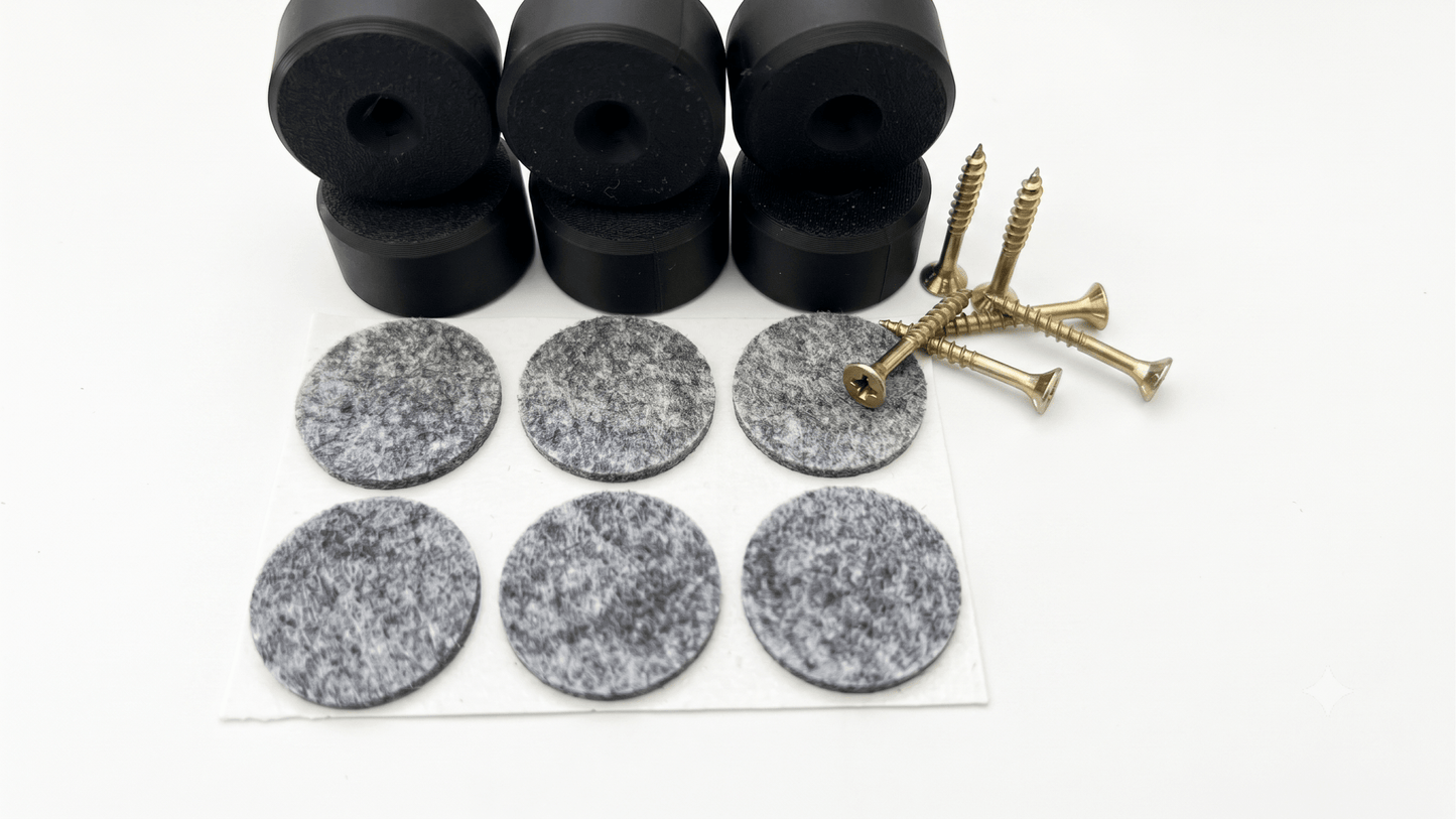 Stressless® Ottomane Gleiter-Set – PETG-Ersatzfüße, Schrauben & Filzpads - in3dlabs