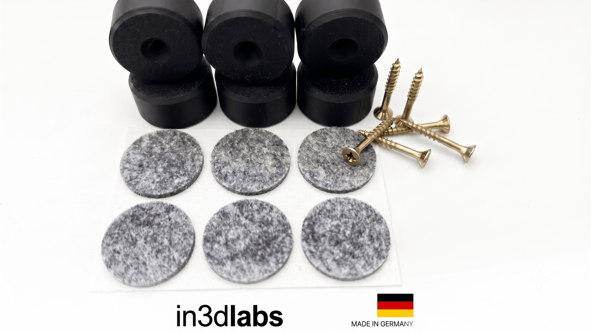 Stressless® Ottomane Gleiter-Set – PETG-Ersatzfüße, Schrauben & Filzpads - in3dlabs