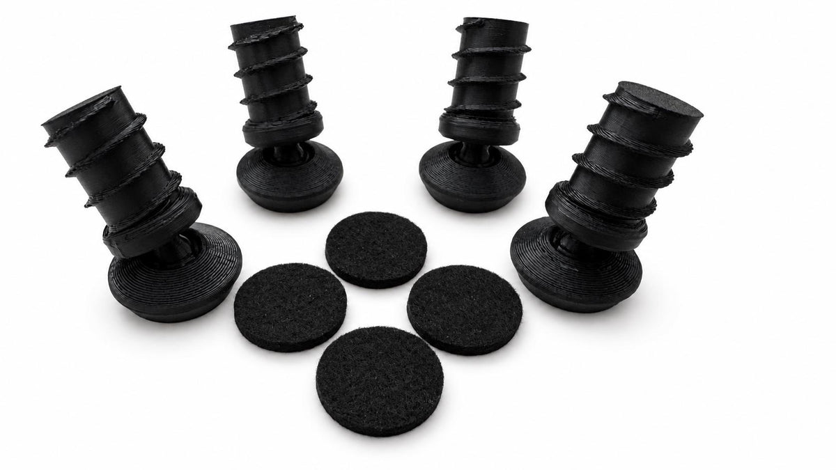Stuhlgleiter mit Filz passend für IKEA® KRYLBO – Ersatzfüße schwarz, 4 bis 24 Stück - in3dlabs