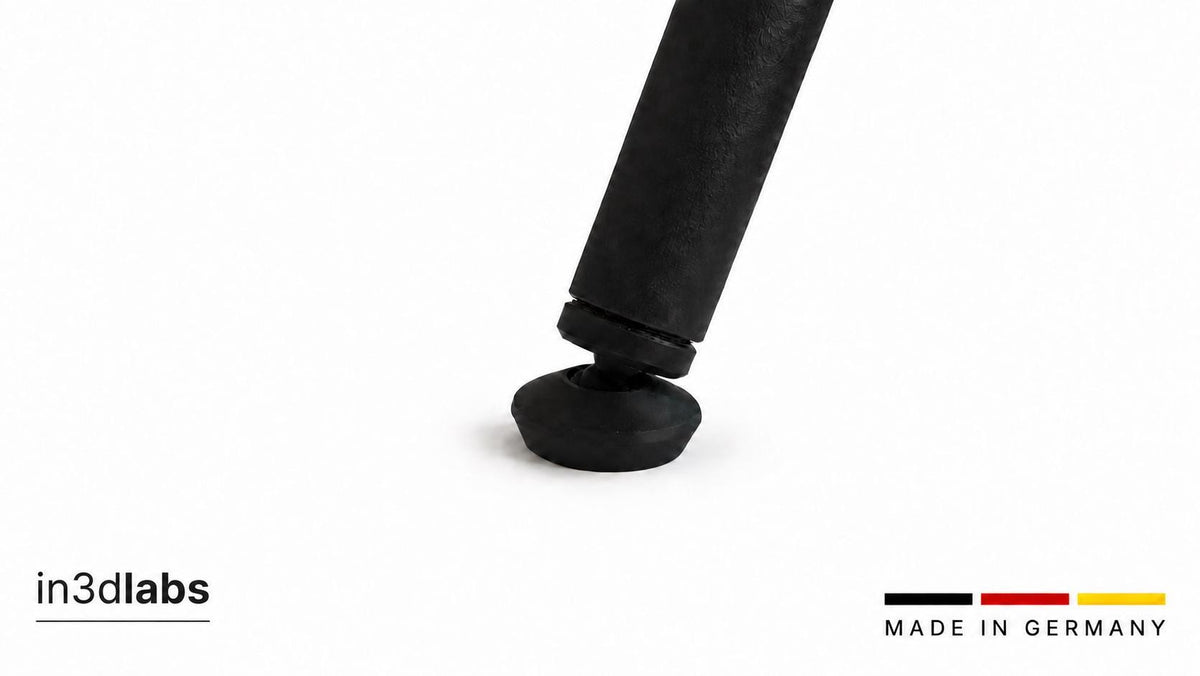Stuhlgleiter mit Filz passend für IKEA® SKÅLSTA Rohrgestell – Ersatzfüße schwarz, 4 bis 24 Stück - in3dlabs
