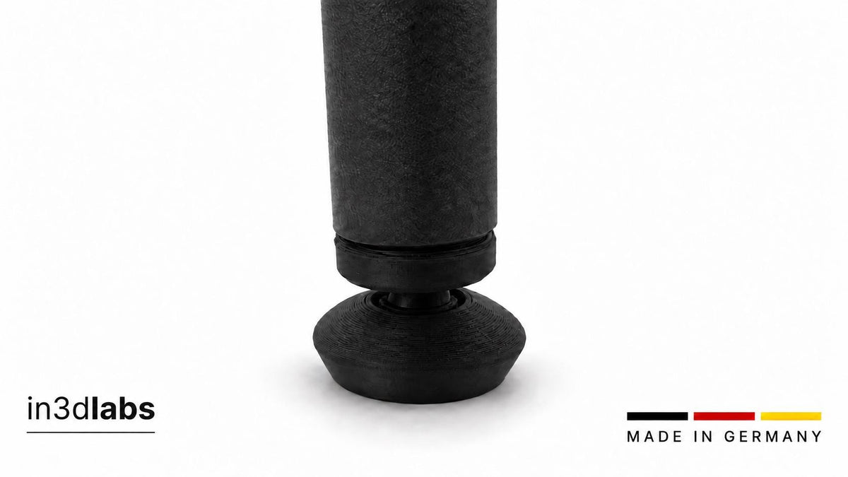 Stuhlgleiter mit Filz passend für IKEA® SKÅLSTA Rohrgestell – Ersatzfüße schwarz, 4 bis 24 Stück - in3dlabs